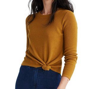 Texture & Thread Jacquard Knot-Front Top